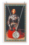 St. Joan of Arc Holy Card & Pendant